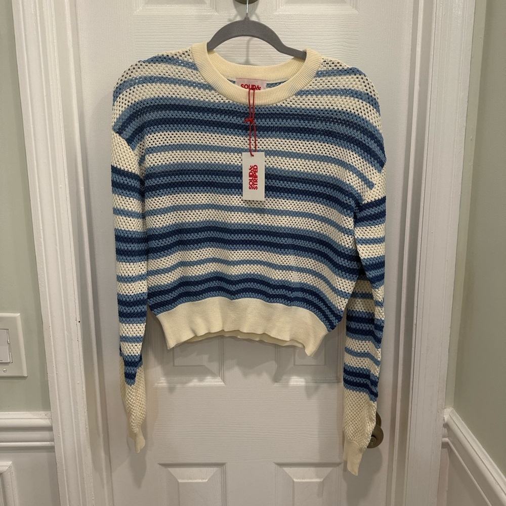 Solid & Striped Tobi pullover crocheted pullover … - image 1